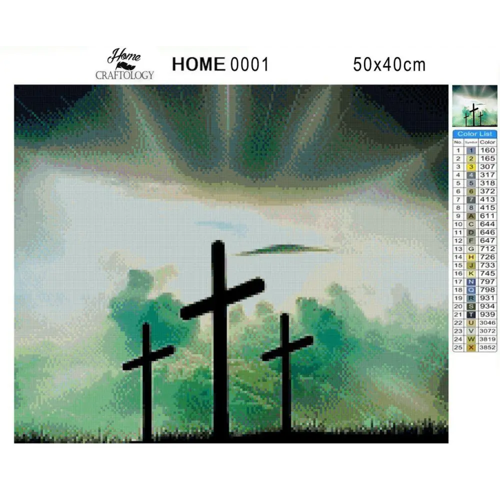 3 Crosses - Diamond Painting Kit - Home Craftology