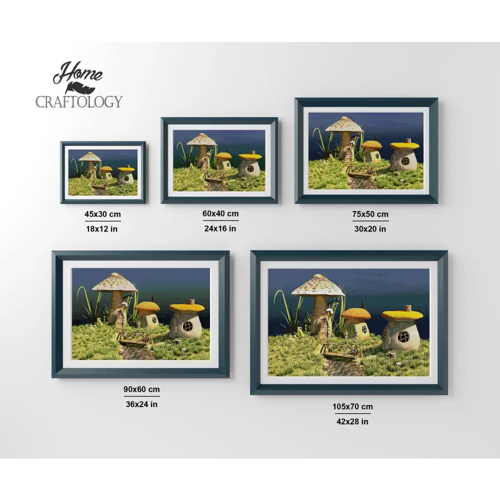 3 Little Houses - Premium Diamond Painting Kit - Diamond Painting Kit