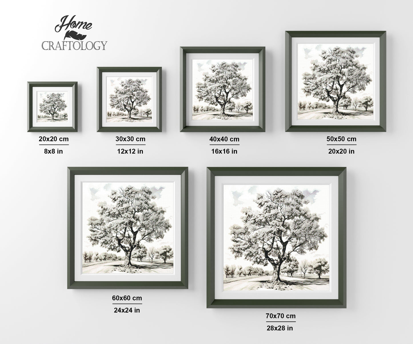 Black and White Tree - Exclusive Premium Diamond Painting Kit