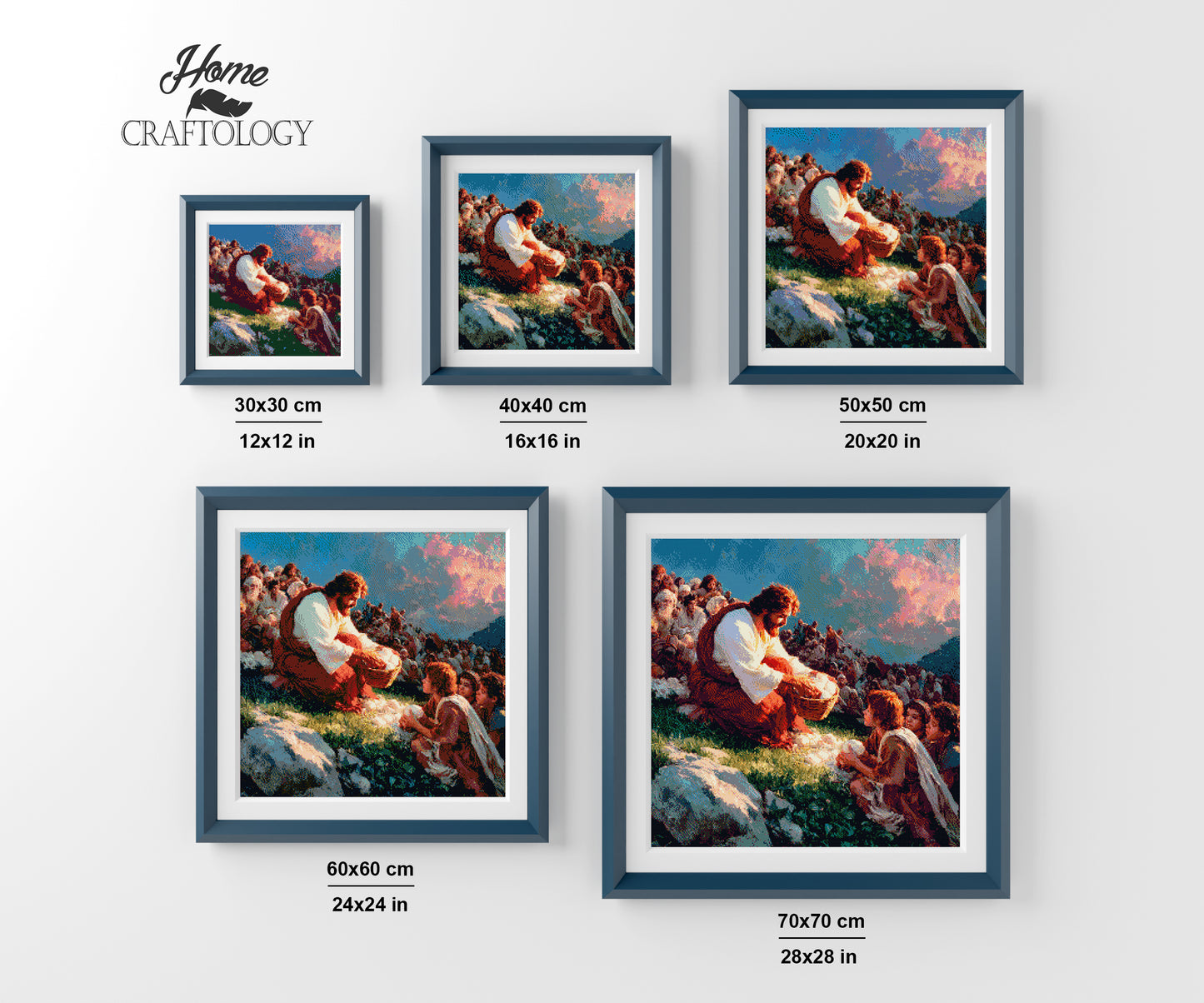 Jesus Feeds the 5000 - Exclusive Premium Diamond Painting Kit
