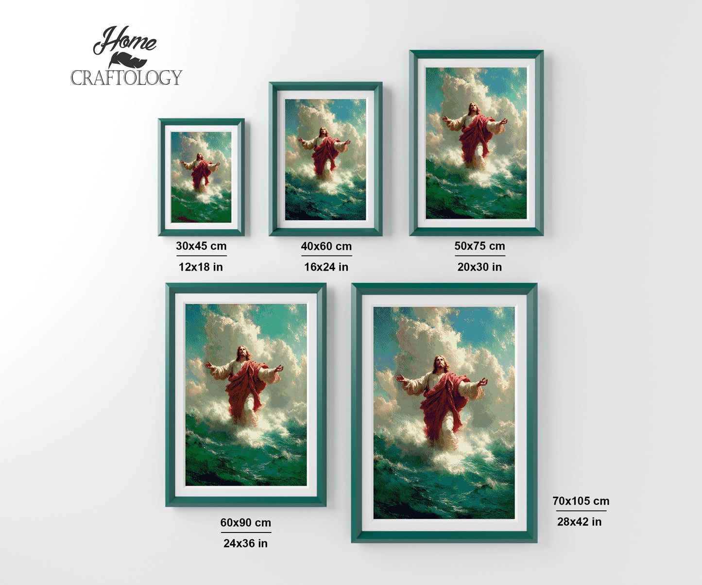 Jesus Walks on Water - Exclusive Premium Diamond Painting Kit