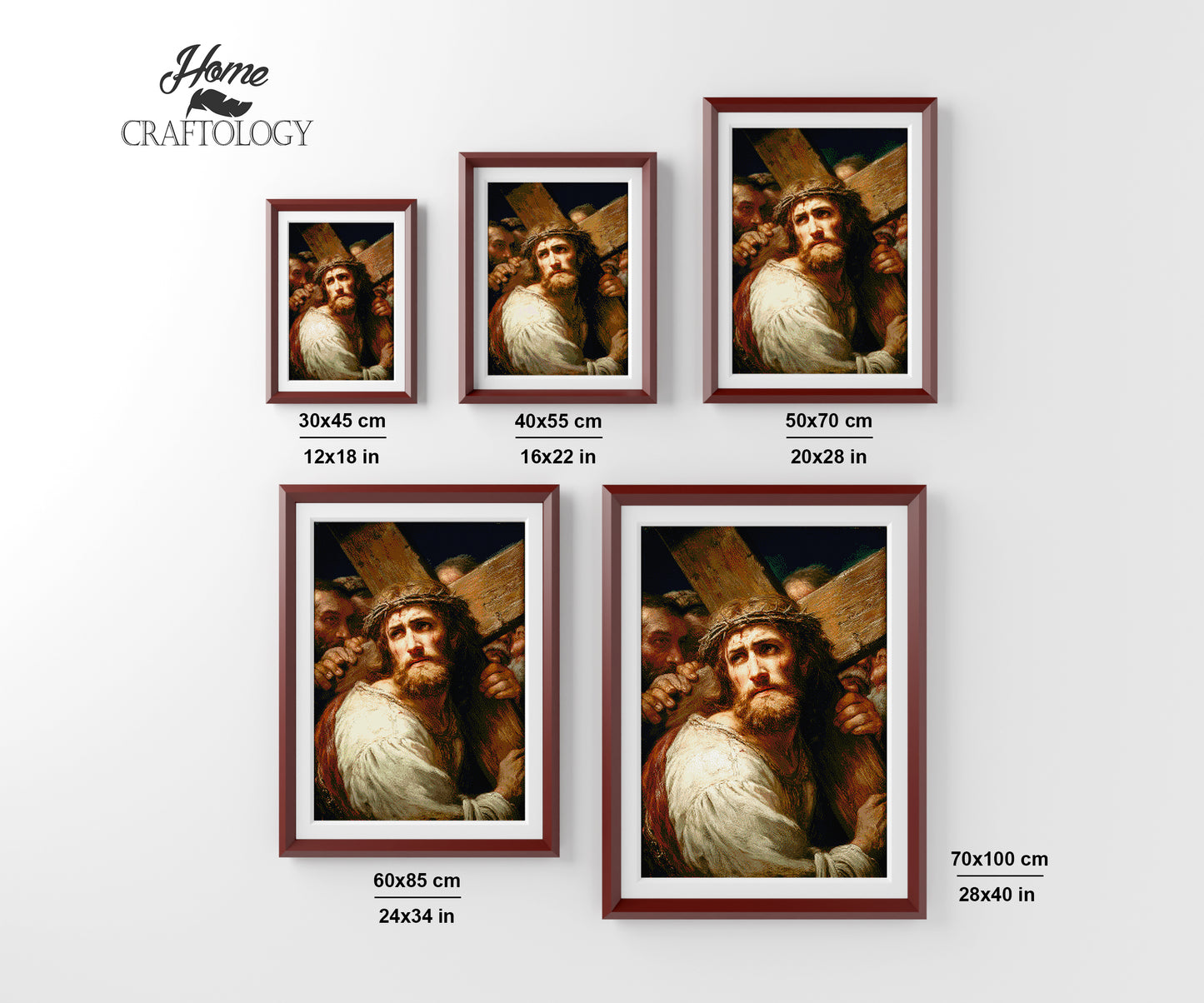 Jesus with Crown of Thorns - Exclusive Premium Diamond Painting Kit