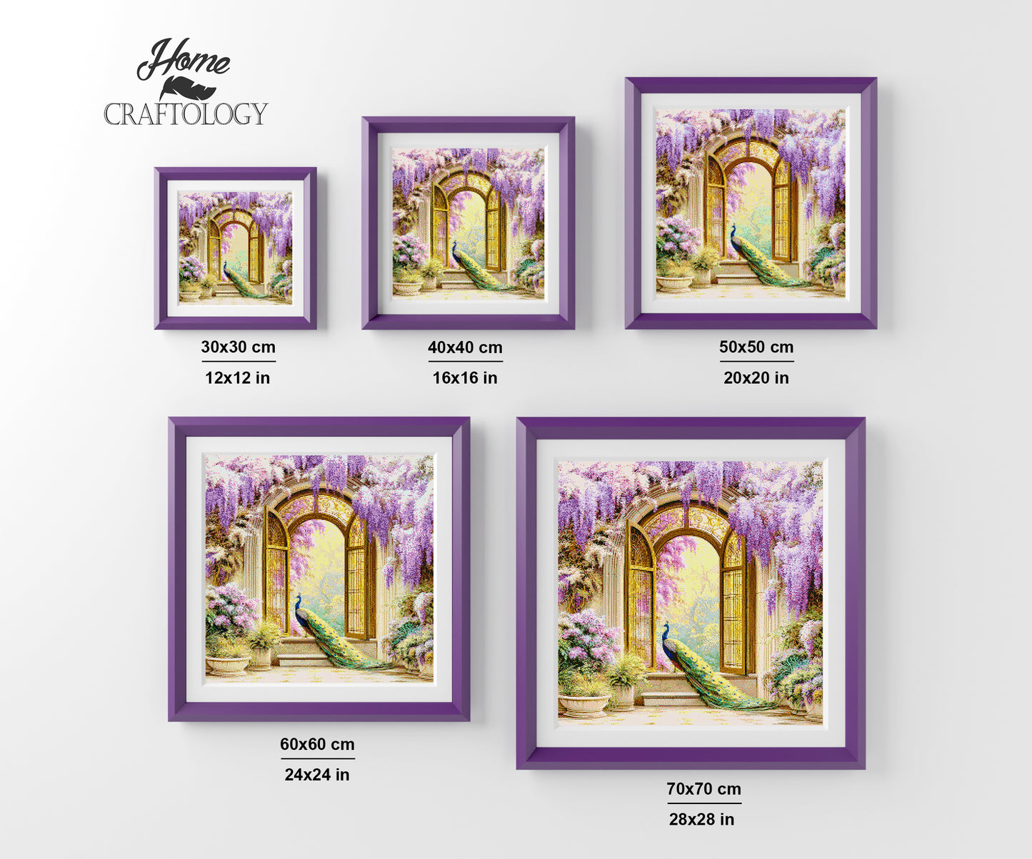 Wisteria Window with a Peacock’s Gaze - Time Limited Exclusive Diamond Painting Kit