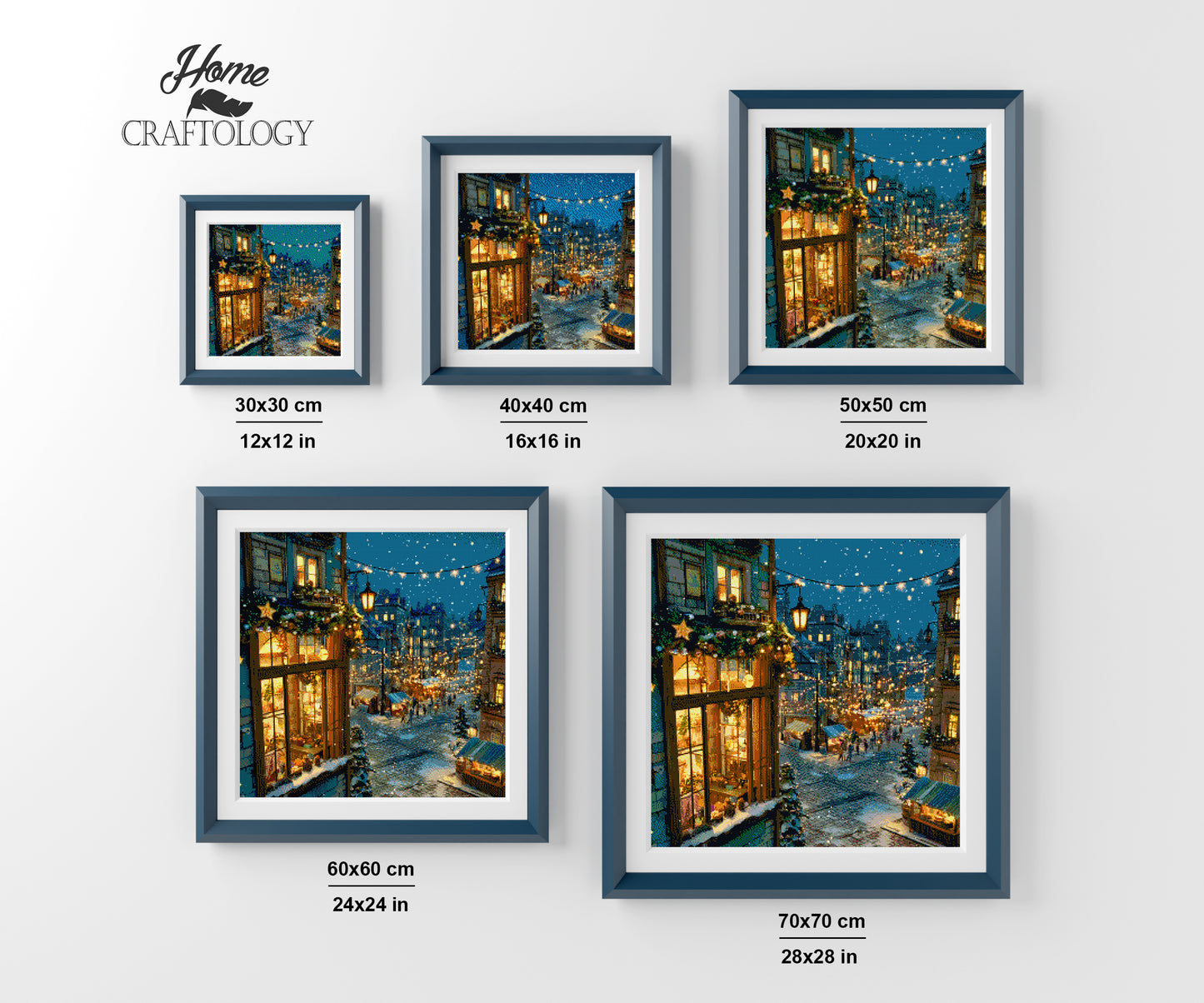 Evening Lights of Christmas Town - Time Limited Exclusive Diamond Painting Kit