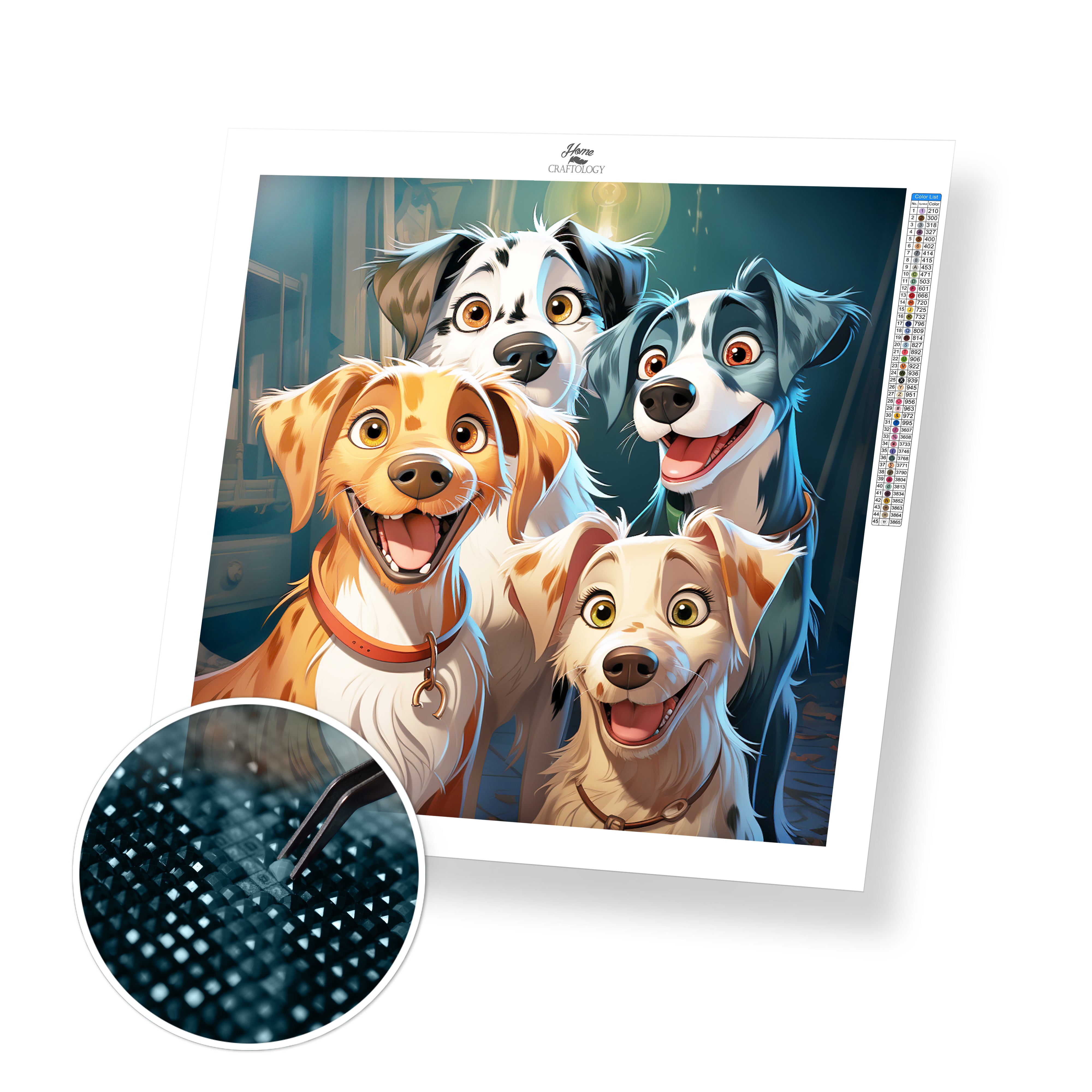 New! Dog Pack - Premium Diamond Painting Kit