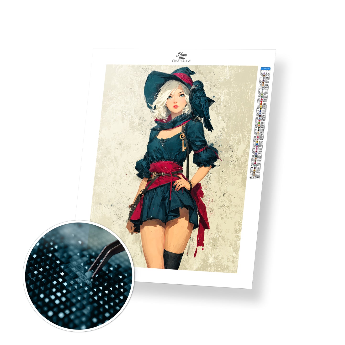 Witch of Black Feathers - Exclusive Premium Diamond Painting Kit