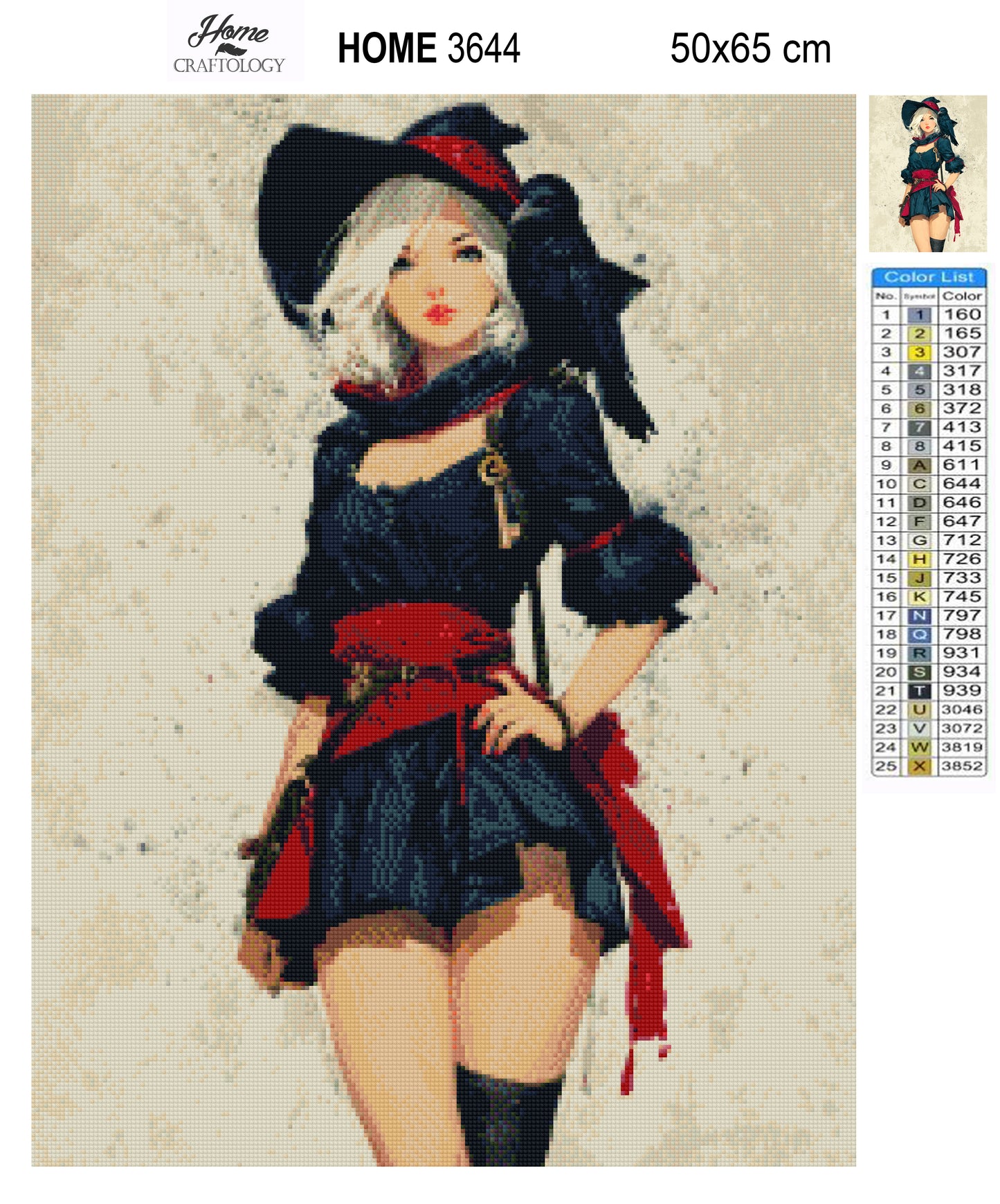 Witch of Black Feathers - Exclusive Premium Diamond Painting Kit