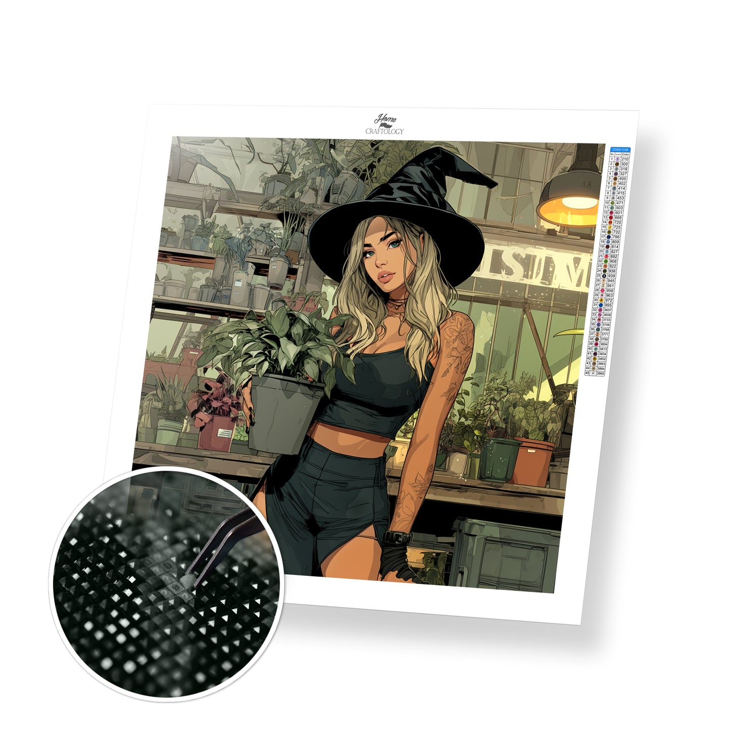 Witch of the Wild Bloom - Exclusive Premium Diamond Painting Kit
