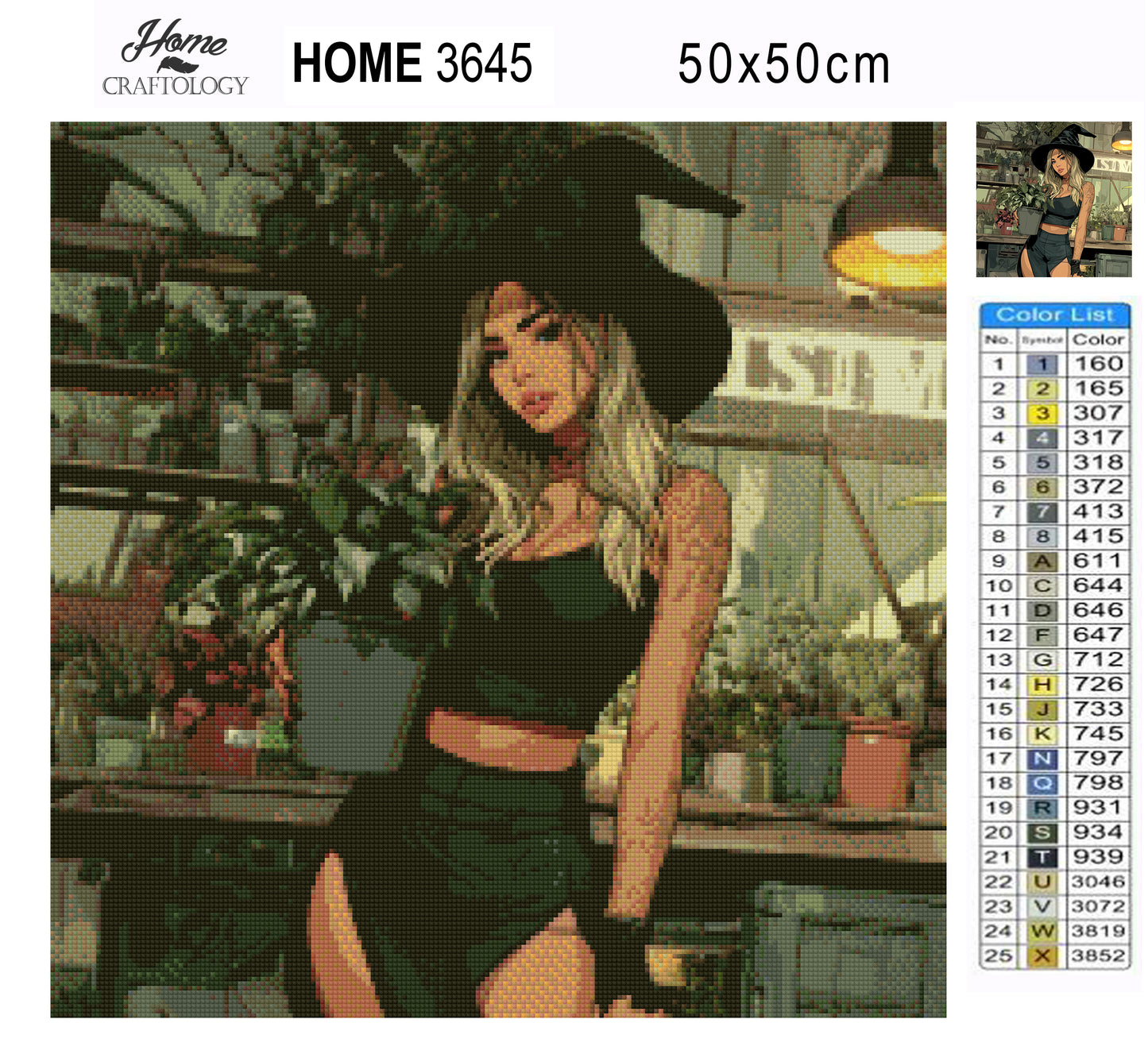 Witch of the Wild Bloom - Exclusive Premium Diamond Painting Kit