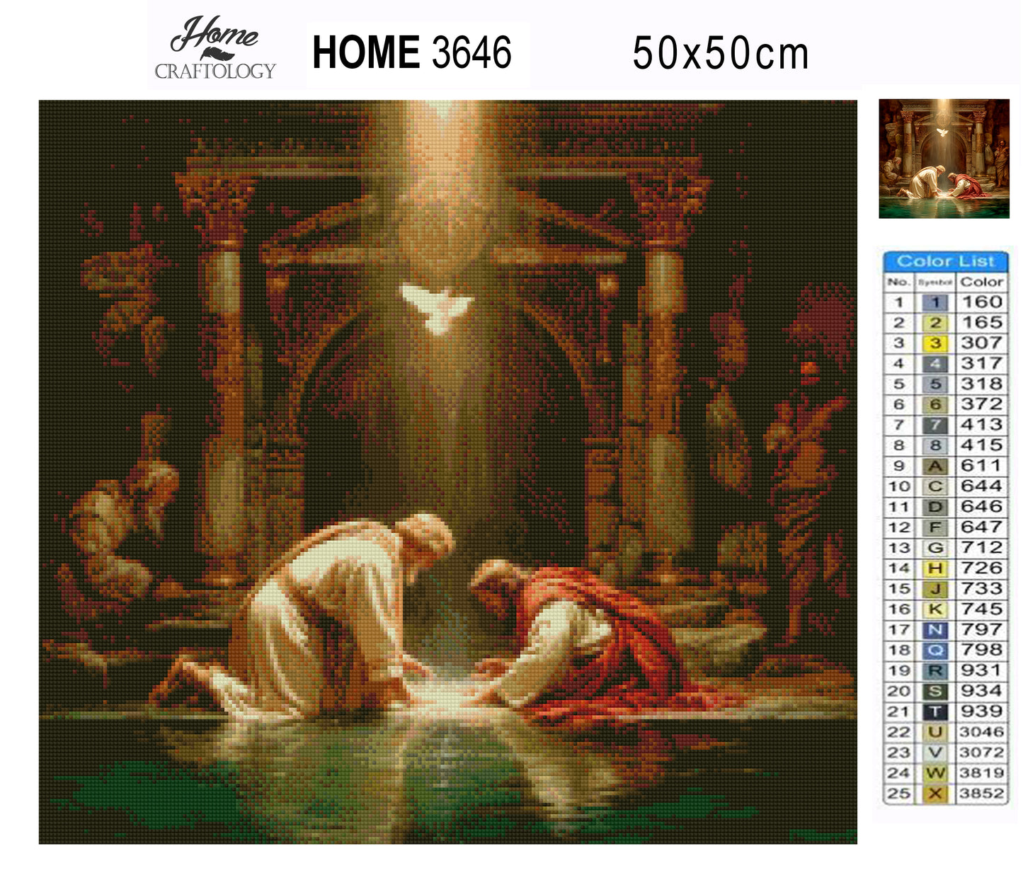 Baptism of Jesus - Exclusive Premium Diamond Painting Kit