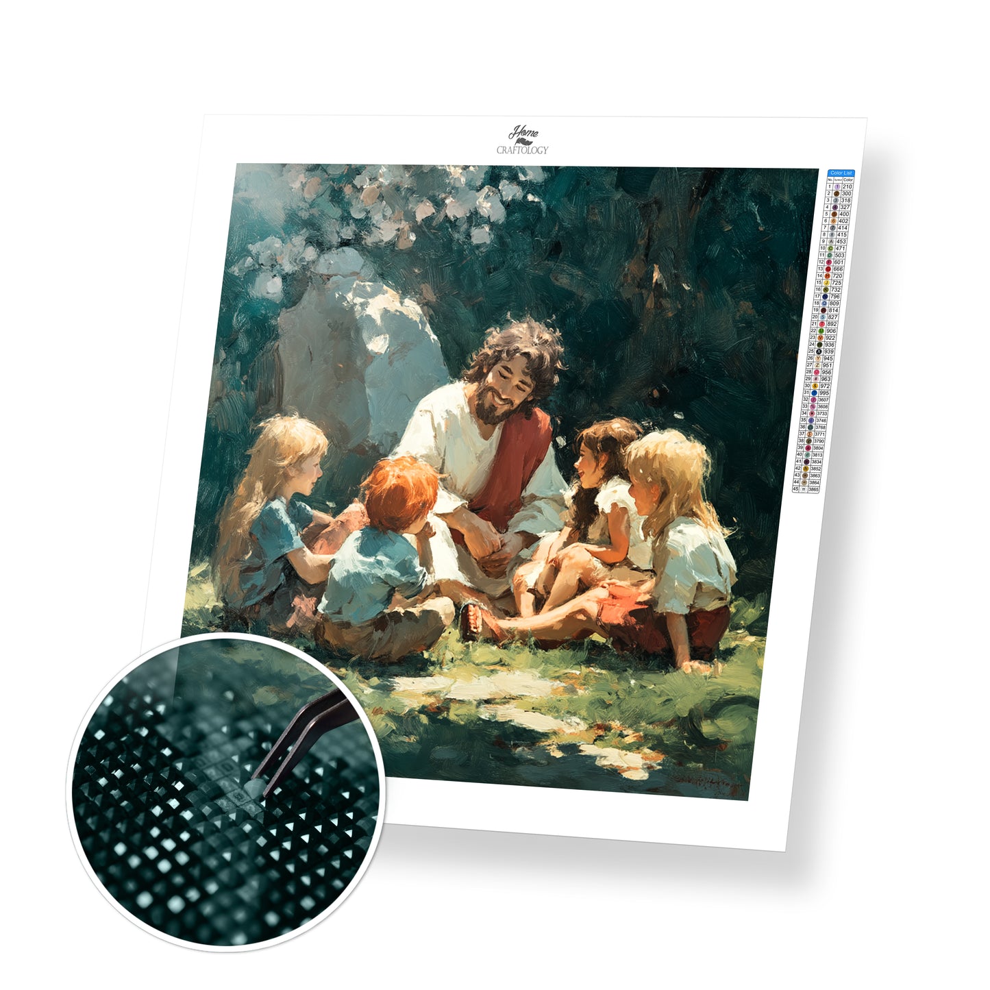 Jesus and the Children - Exclusive Premium Diamond Painting Kit