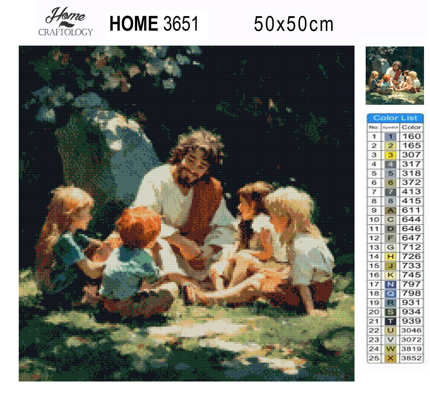 Jesus and the Children - Exclusive Premium Diamond Painting Kit
