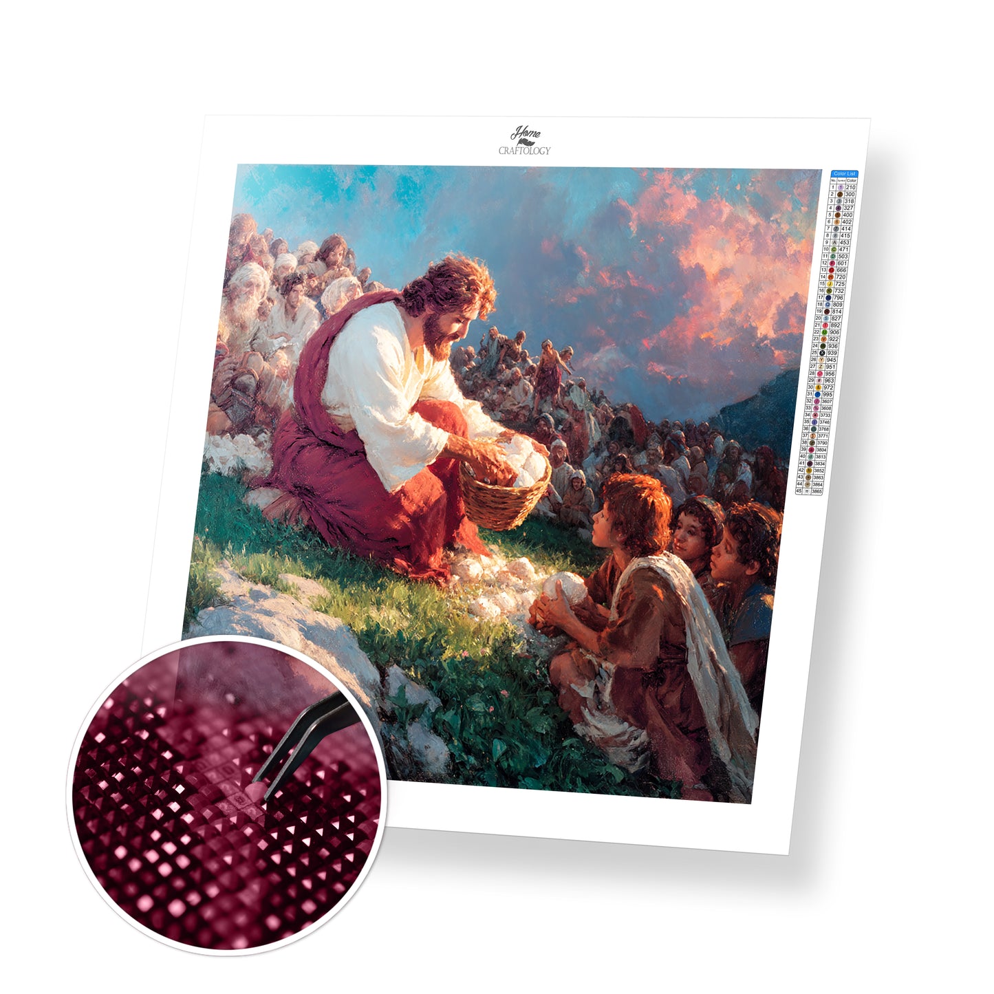 Jesus Feeds the 5000 - Exclusive Premium Diamond Painting Kit