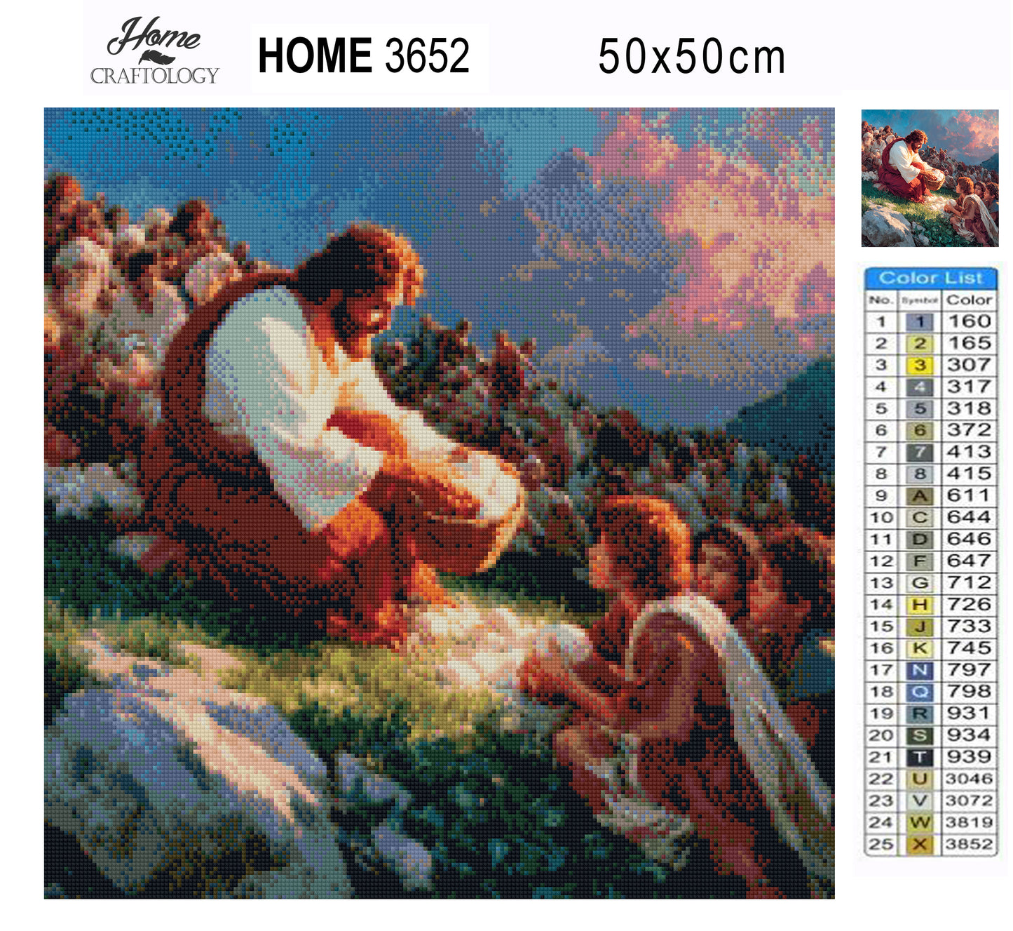 Jesus Feeds the 5000 - Exclusive Premium Diamond Painting Kit
