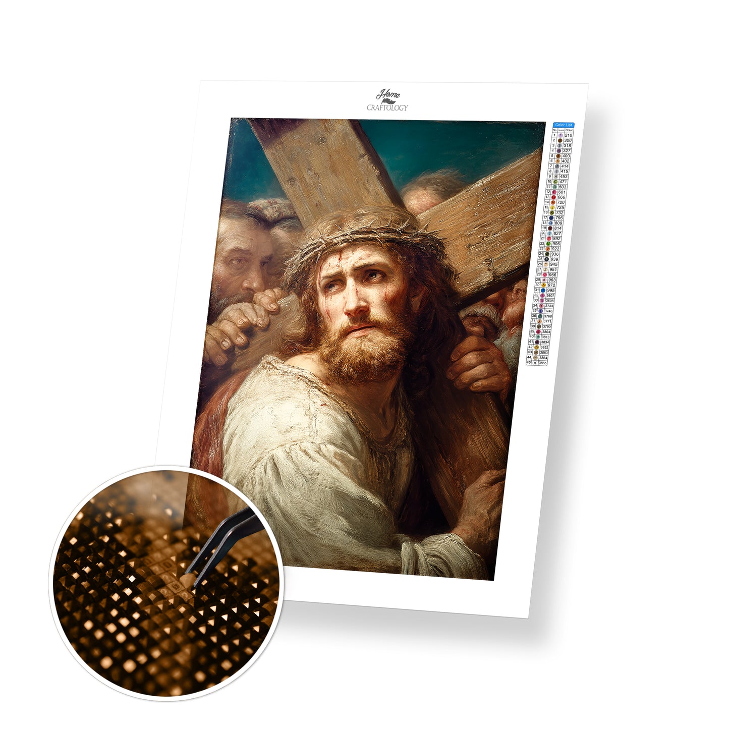Jesus with Crown of Thorns - Exclusive Premium Diamond Painting Kit