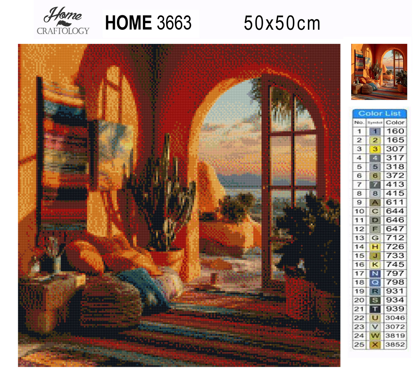 Cactus Window Glow - Time Limited Exclusive Diamond Painting Kit