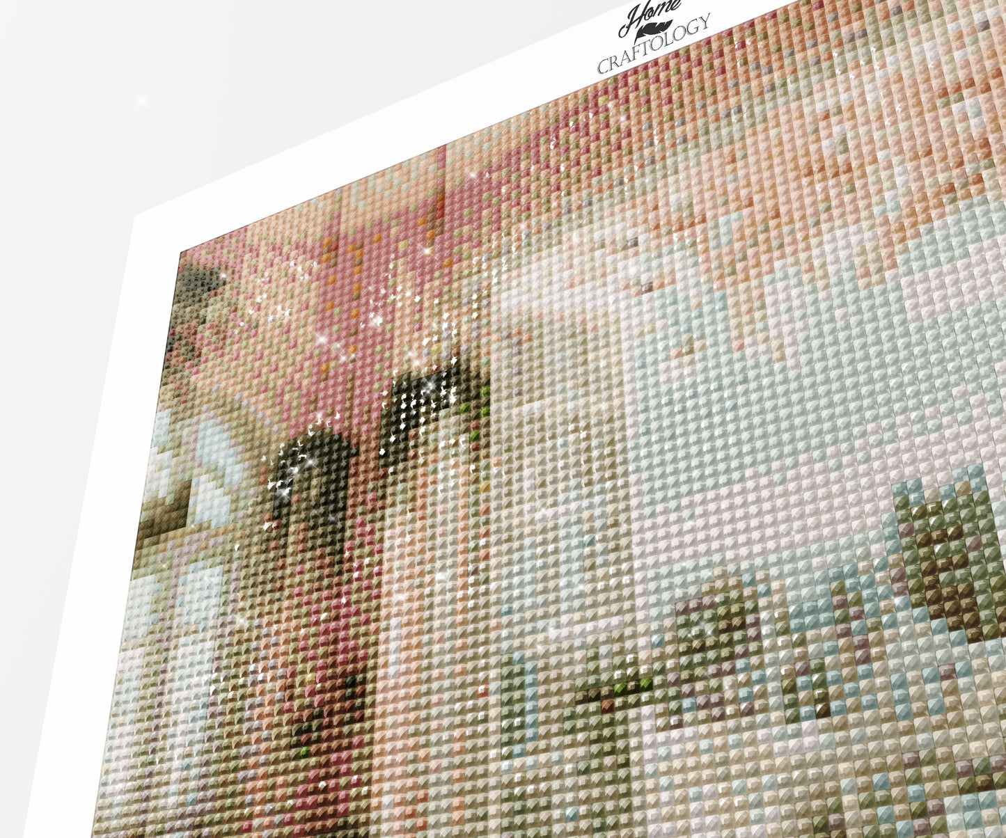Cherry Blossom Window Peek - Time Limited Exclusive Diamond Painting Kit