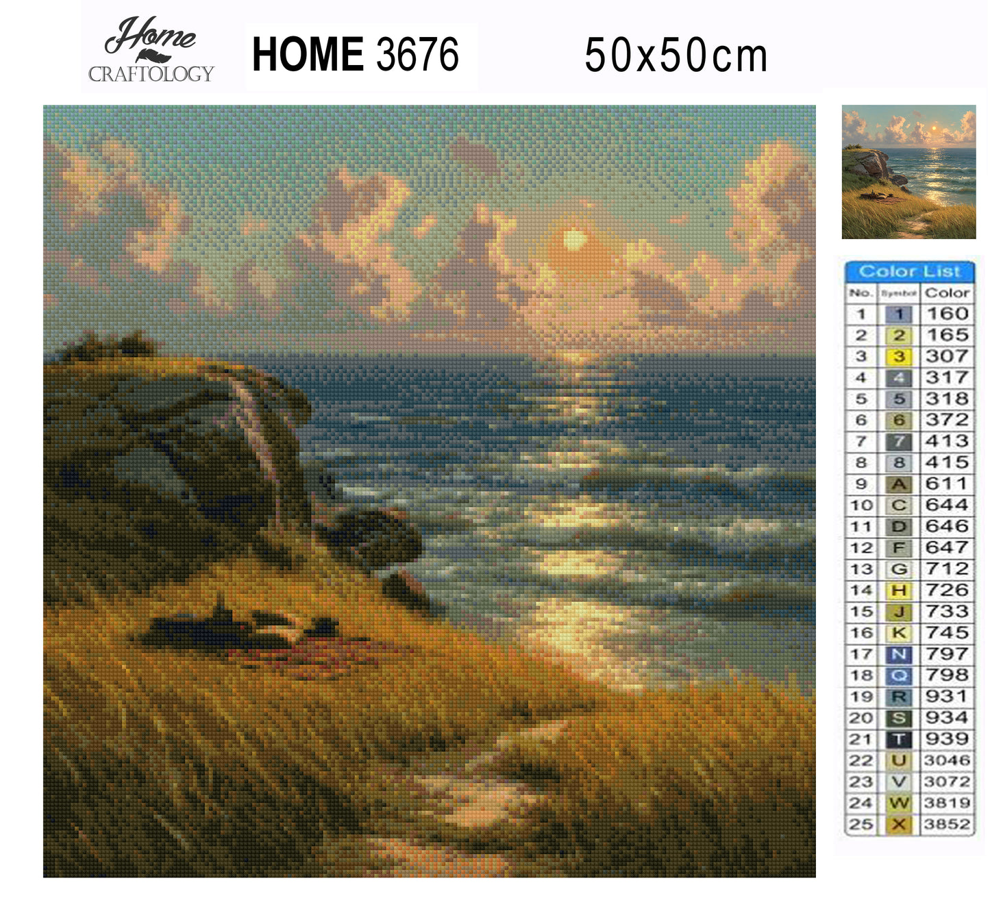 Cliffside Sunset Dreams - Time Limited Exclusive Diamond Painting Kit