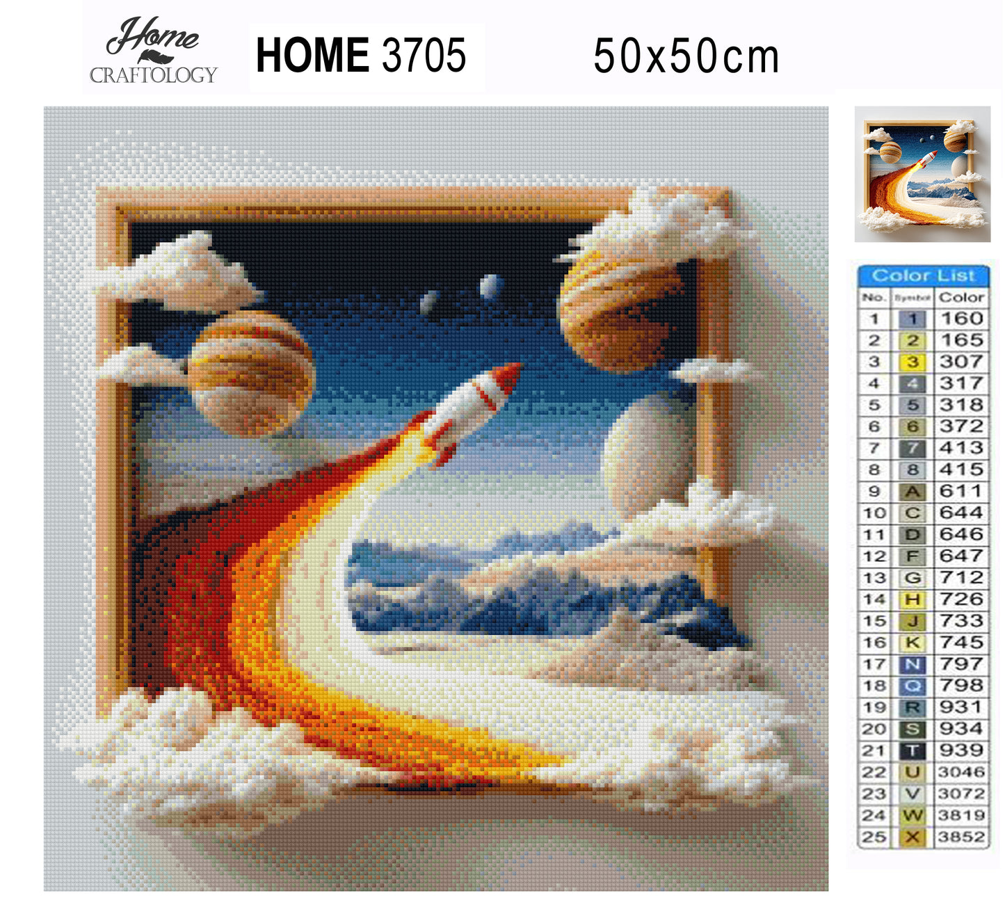 Rocket Into the Stars - Time Limited Exclusive Diamond Painting Kit