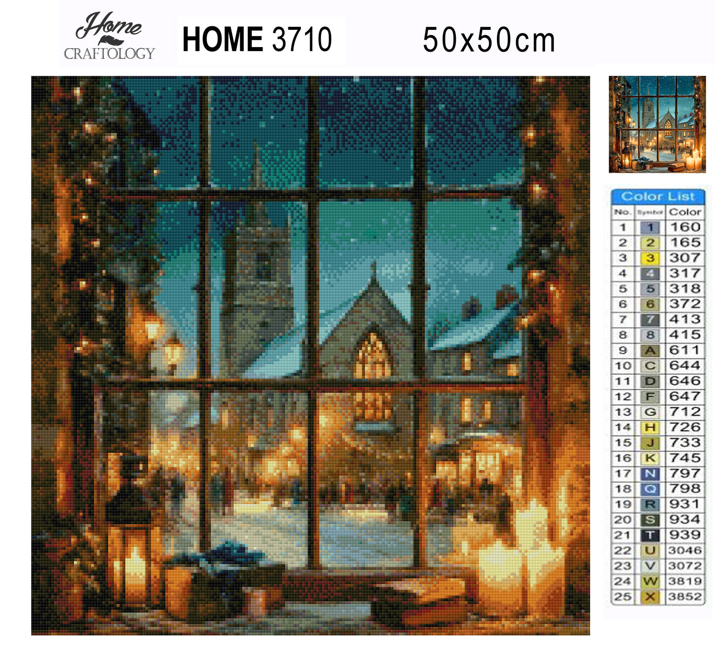 Chapel Bells on Christmas Eve - Time Limited Exclusive Diamond Painting Kit