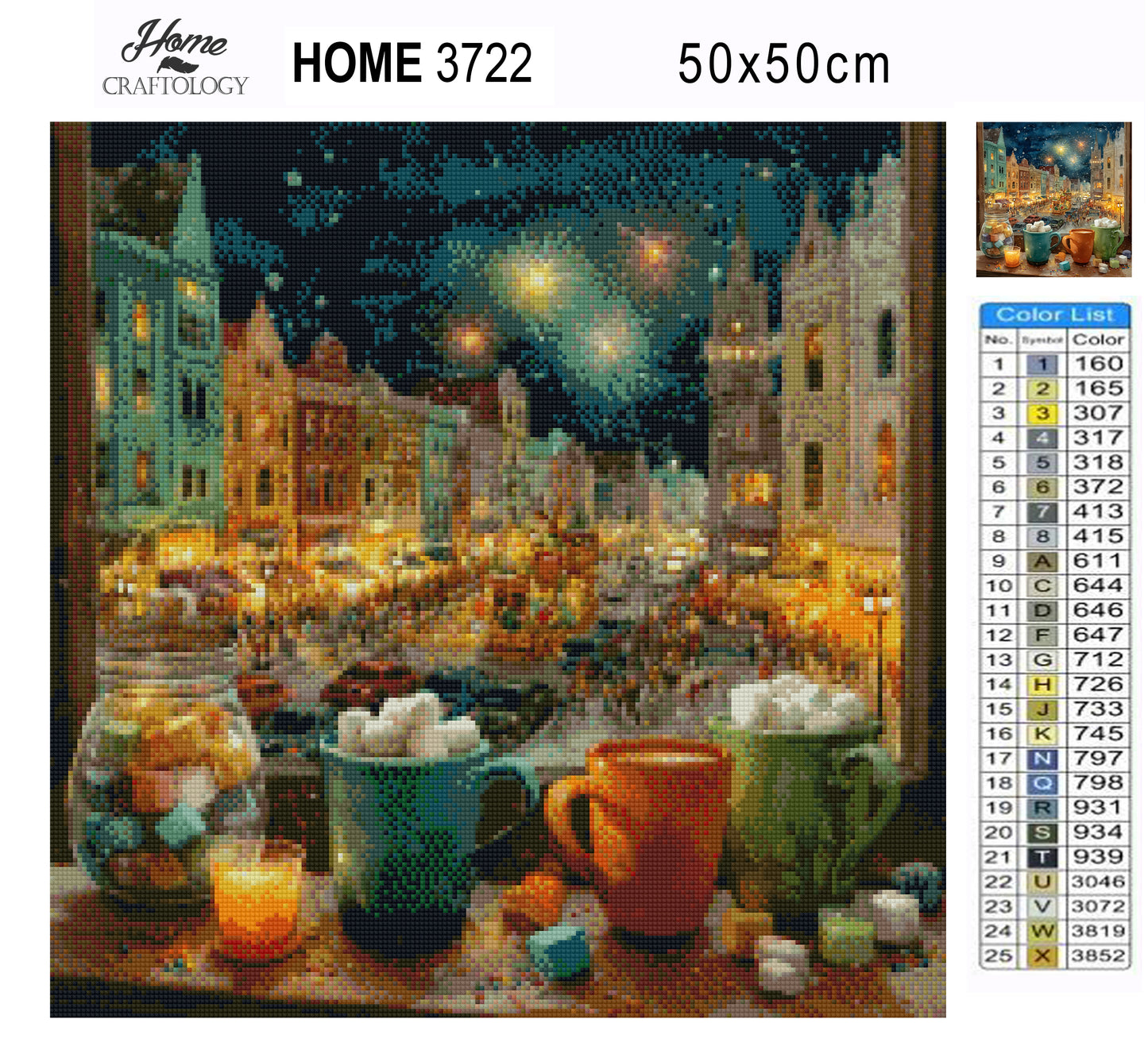 Sparkling Christmas View - Time Limited Exclusive Diamond Painting Kit