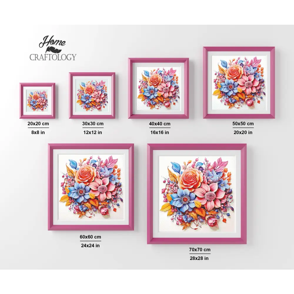 A Bunch of Flowers - Exclusive Premium Diamond Painting Kit - Diamond Painting Kit