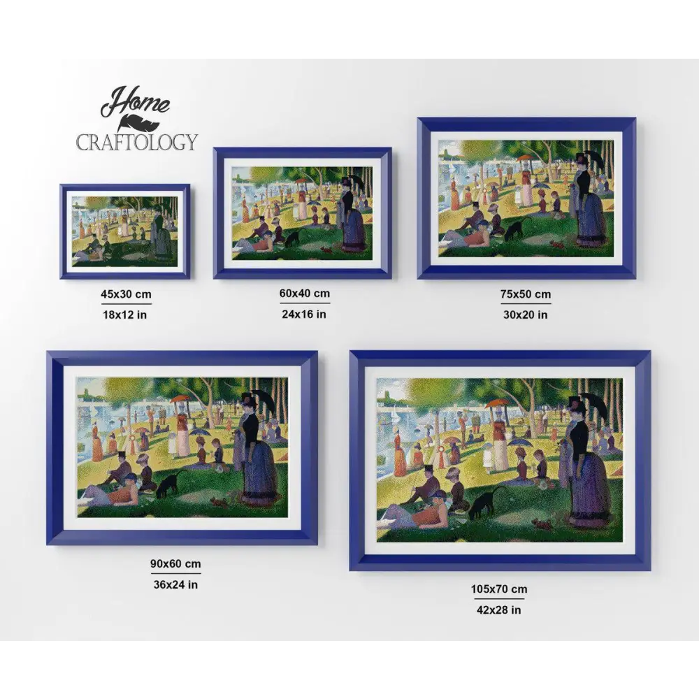 A Sunday Afternoon on the Island of La Grande Jatte - Premium Diamond Painting Kit - Diamond Painting Kit