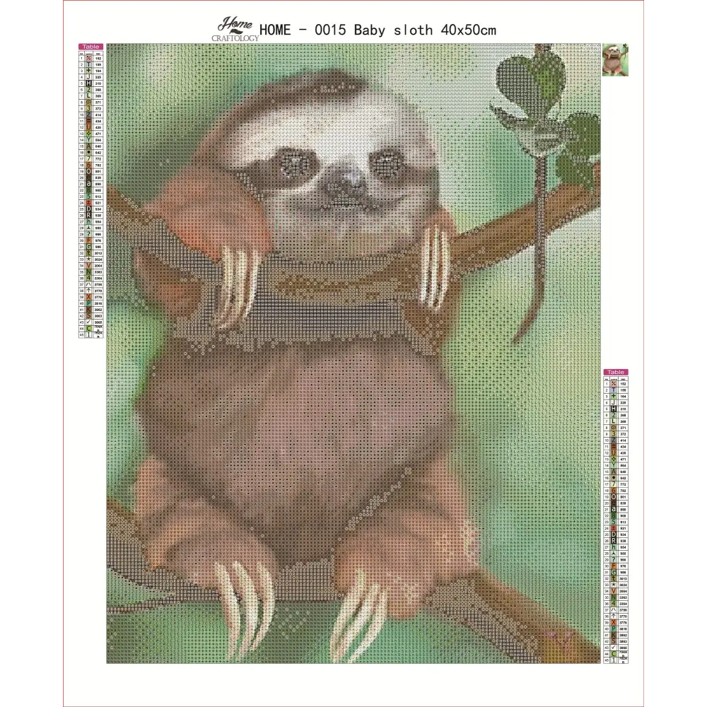 AB Baby Sloth - Premium Diamond Painting Kit - Diamond Painting Kit