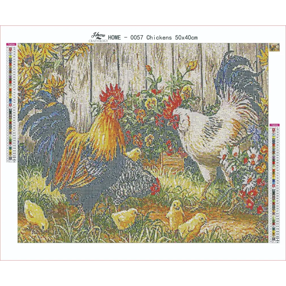 AB Chickens - Premium Diamond Painting Kit - Diamond Painting Kit