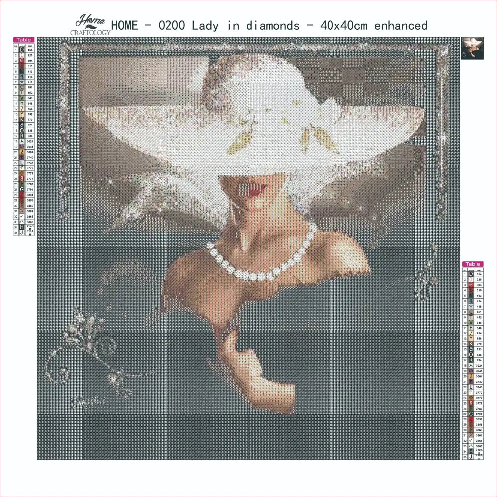 AB Lady in Diamonds - Premium Diamond Painting Kit - Diamond Painting Kit