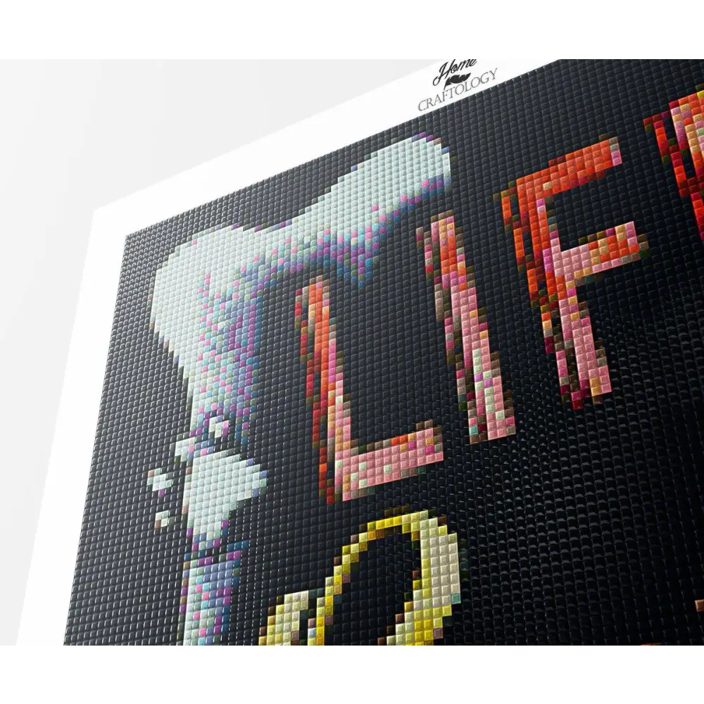 AB New Life is Better with a Dog - Exclusive Premium Diamond Painting Kit - Diamond Painting Kit