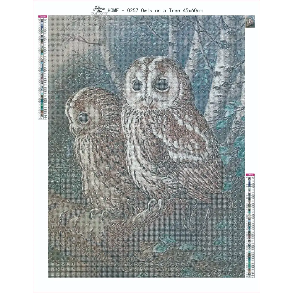 AB Owl on a Tree - Premium Diamond Painting Kit - Diamond Painting Kit