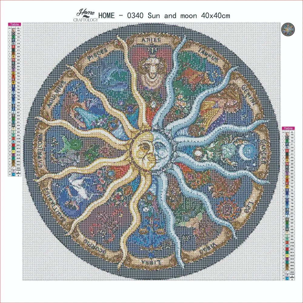 AB Sun and Moon - Premium Diamond Painting Kit - Diamond Painting Kit