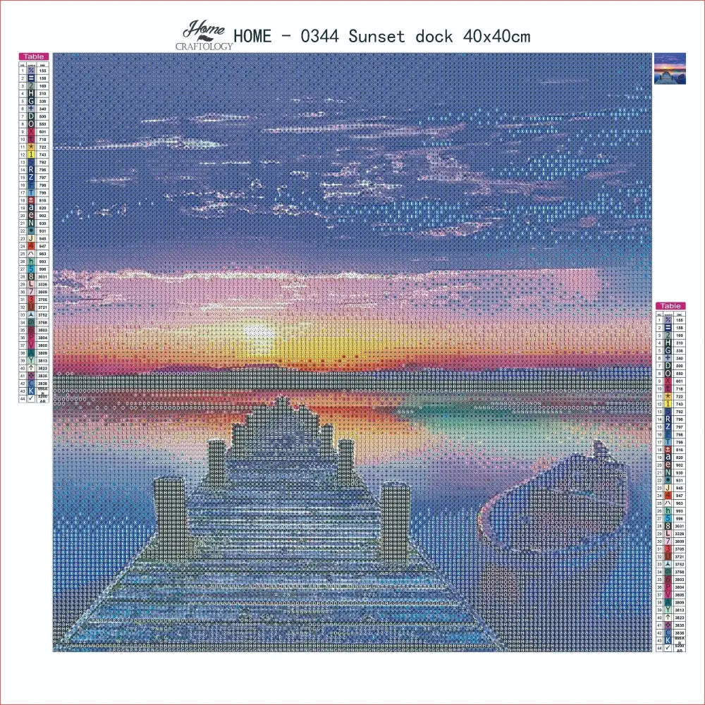 AB Sunset Dock - Premium Diamond Painting Kit - Diamond Painting Kit