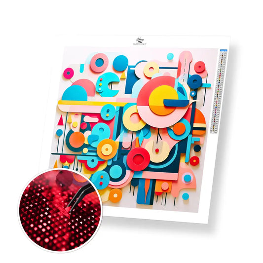 Abstract Shapes - Exclusive Premium Diamond Painting Kit - 20x20cm / 8x8’’ / Square (Most Popular) - Diamond Painting
