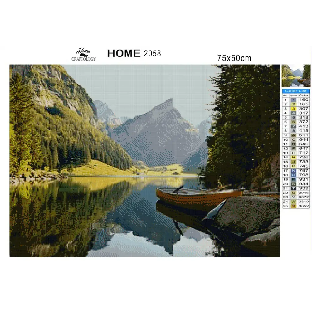 Alpine Lake - Premium Diamond Painting Kit - Diamond Painting Kit