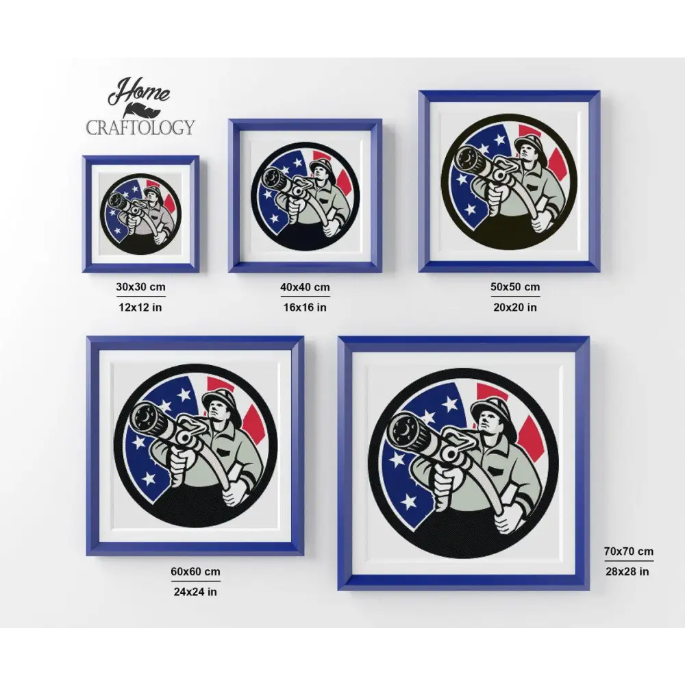 American Firefighter - Premium Diamond Painting Kit - Diamond Painting Kit