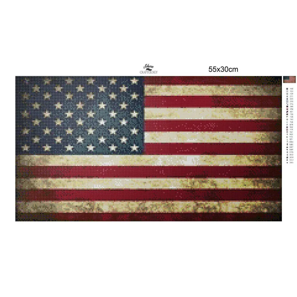 American Flag - Diamond Painting Kit - Home Craftology
