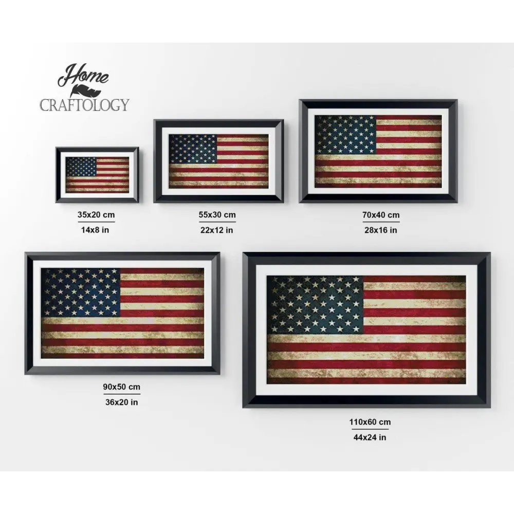 American Flag - Diamond Painting Kit - Home Craftology