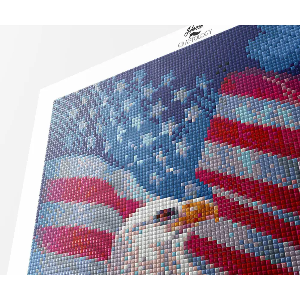 American Flag with Fierce Eagle - Premium Diamond Painting Kit - Diamond Painting Kit