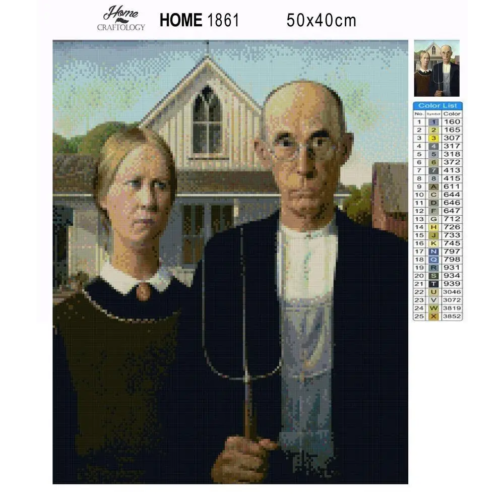 American Gothic - Premium Diamond Painting Kit - Diamond Painting Kit