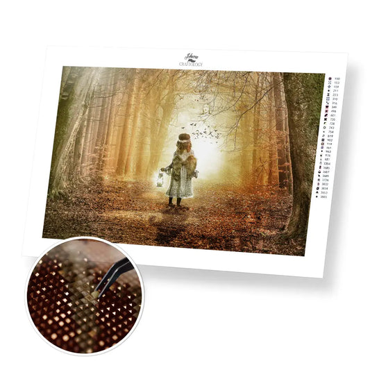 Angel in the Woods - Premium Diamond Painting Kit - 45x30cm / 18x12’’ / Square (Most Popular) - Diamond Painting Kit