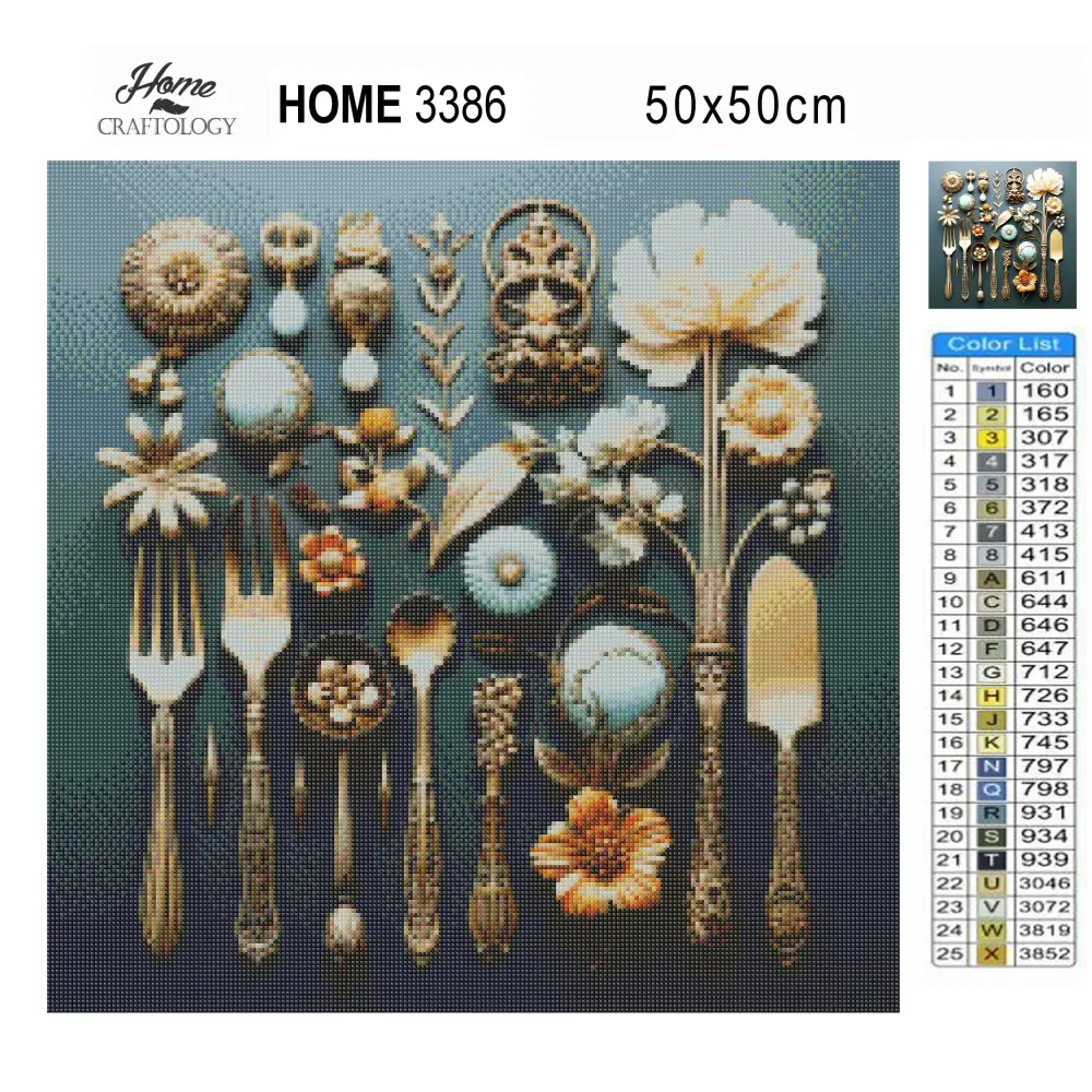 Antique Silverware - Exclusive Premium Diamond Painting Kit - Diamond Painting Kit