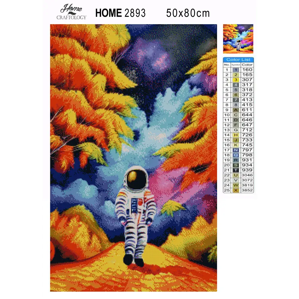 Astronaut in Autumn - Premium Diamond Painting Kit - Diamond Painting Kit
