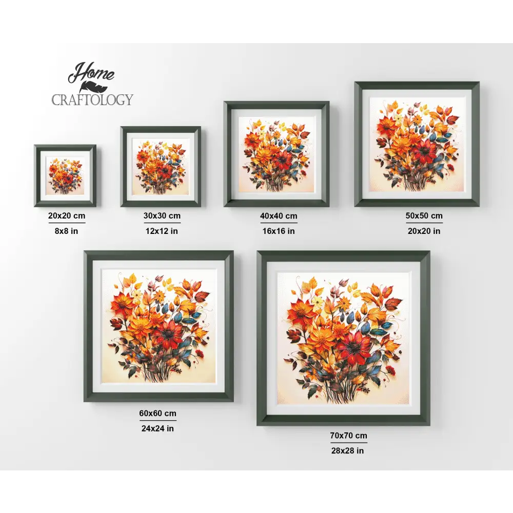 Autumn Flowers - Exclusive Premium Diamond Painting Kit - Diamond Painting Kit