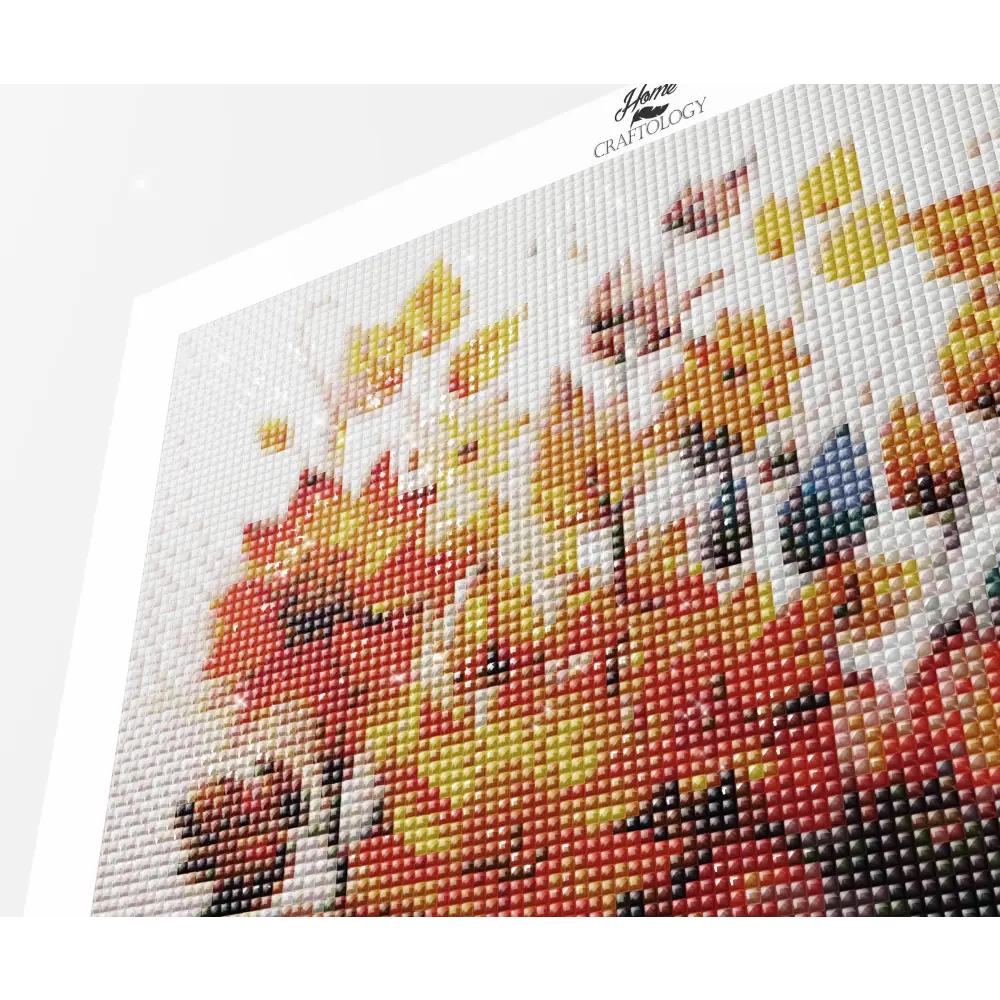 Autumn Flowers - Exclusive Premium Diamond Painting Kit - Diamond Painting Kit