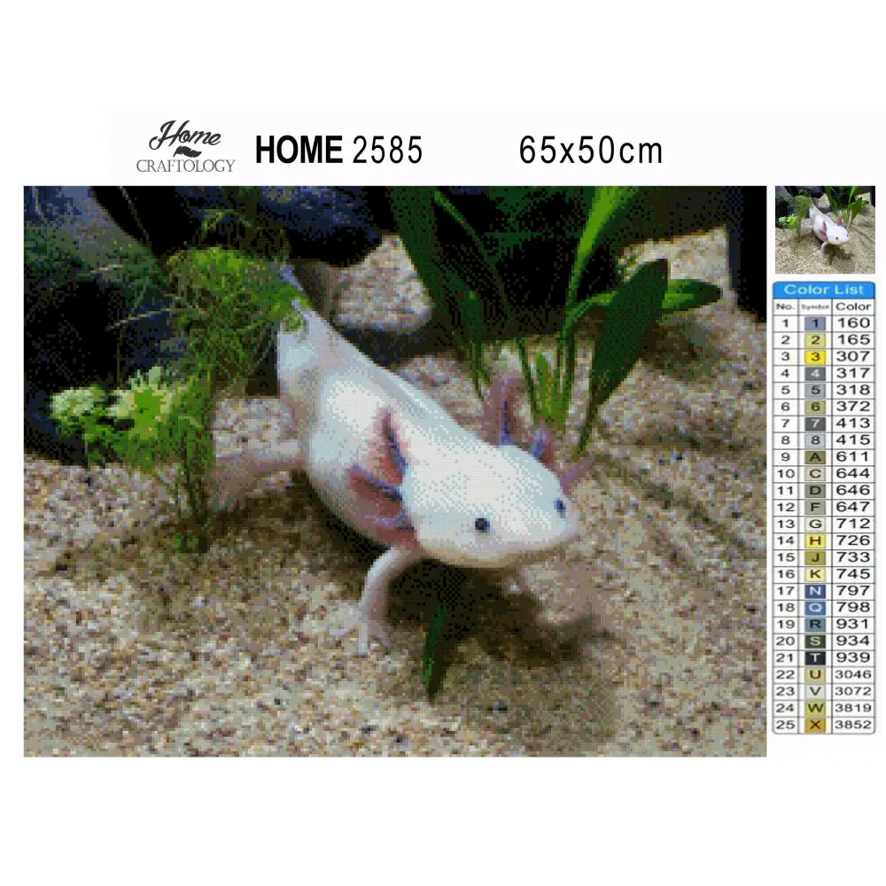 Axolotl - Premium Diamond Painting Kit - Diamond Painting Kit