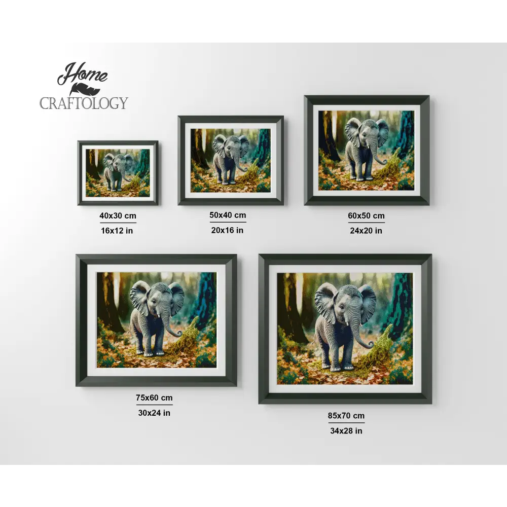 Baby Elephant - Premium Diamond Painting Kit - Diamond Painting Kit