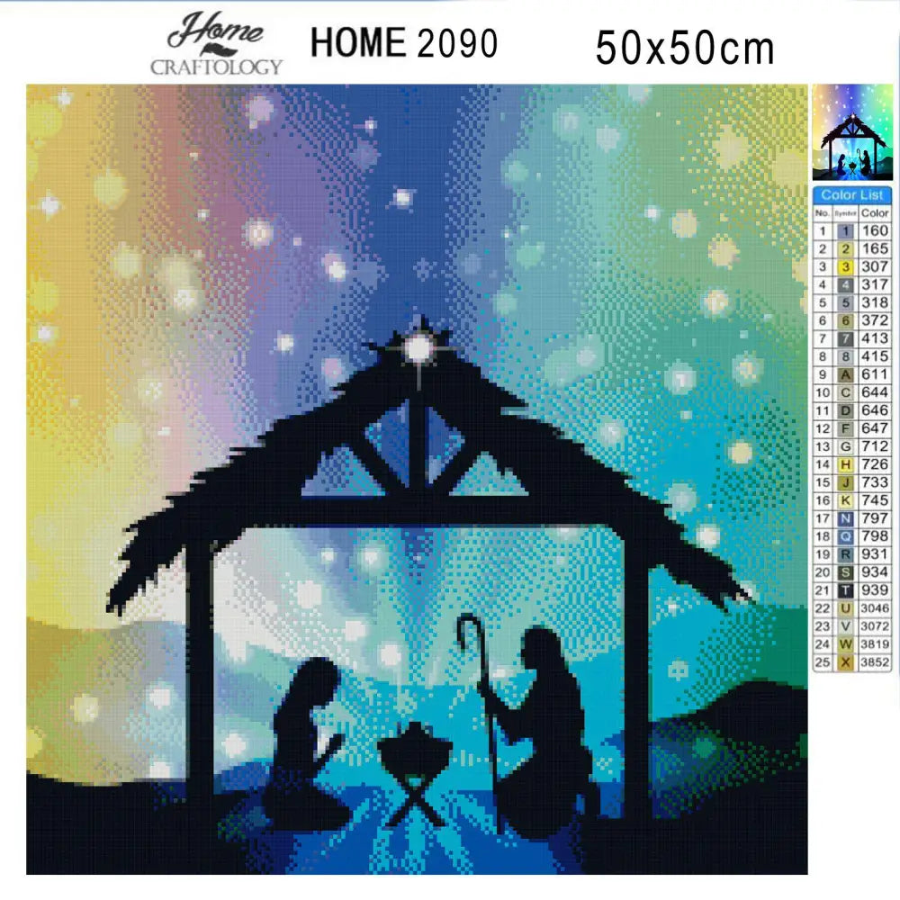 Baby Jesus with Mary and Joseph - Premium Diamond Painting Kit - Diamond Painting Kit