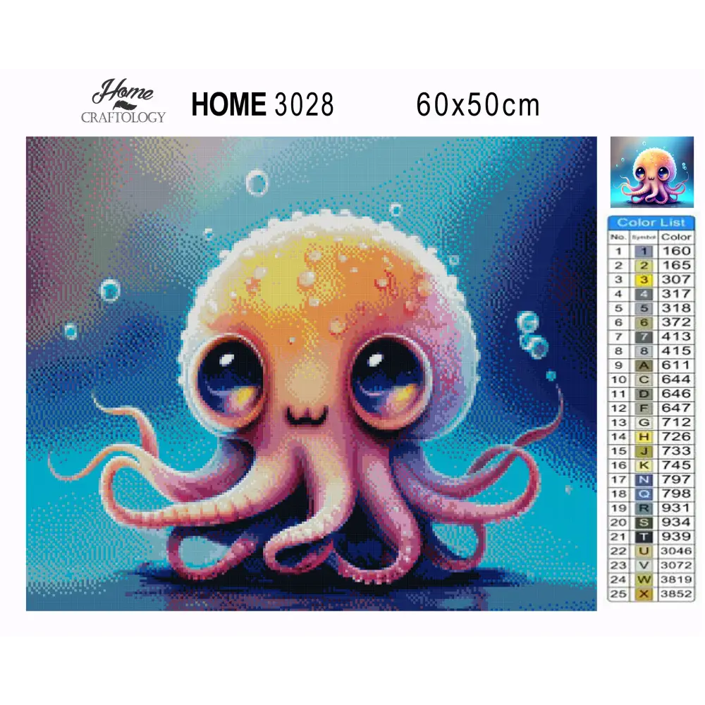 Baby Octopus - Premium Diamond Painting Kit - Diamond Painting Kit